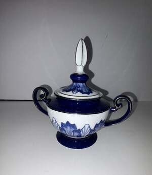 Bombay Company Porcelain Sugar Bowl with Lid